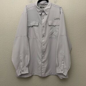 Habit Long Sleeve Fishing Outdoor Shirt Light Gray Men's Size 2XL